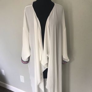 Lularoe cream Shirley with aztec arm cuff